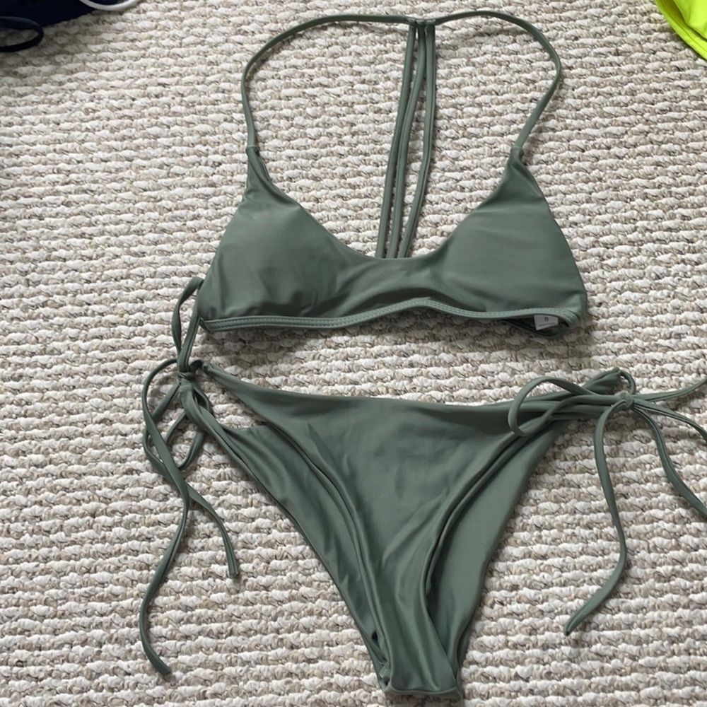 Green bathing suit